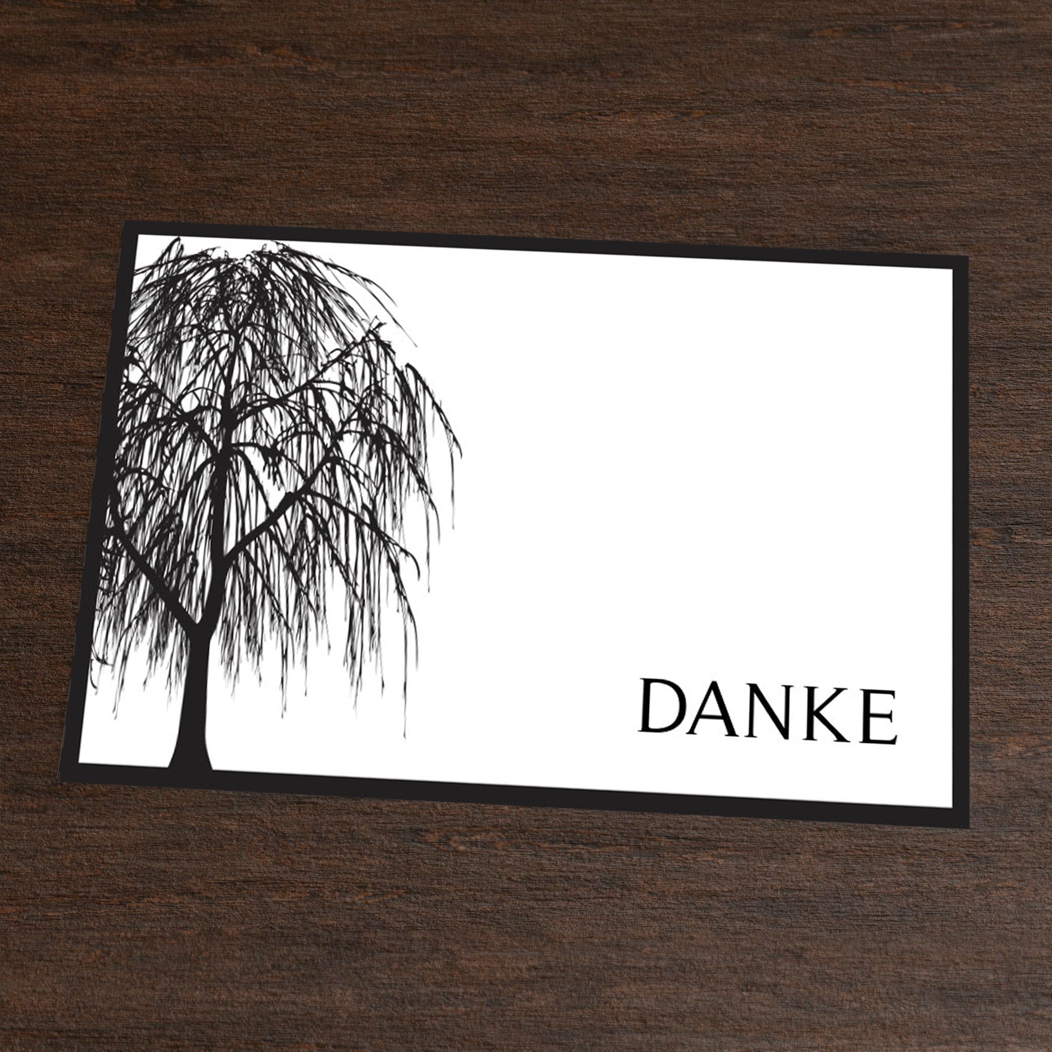 Danksagungskarte Baum im Schatten