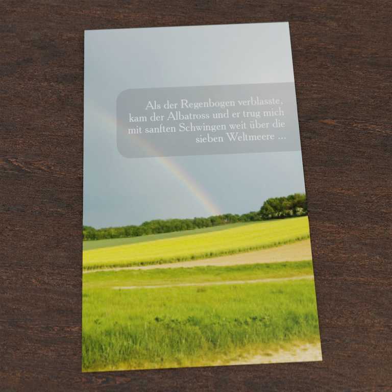 Sterbebild Regenbogen<br><small>25 Sterbebilder für 36,50€</small>