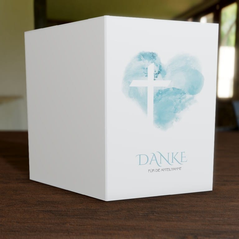 † Danksagungskarte Ewiges Herz Hochklapp