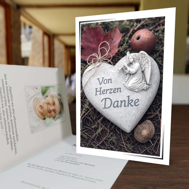 Danksagungskarte Du fehlst uns