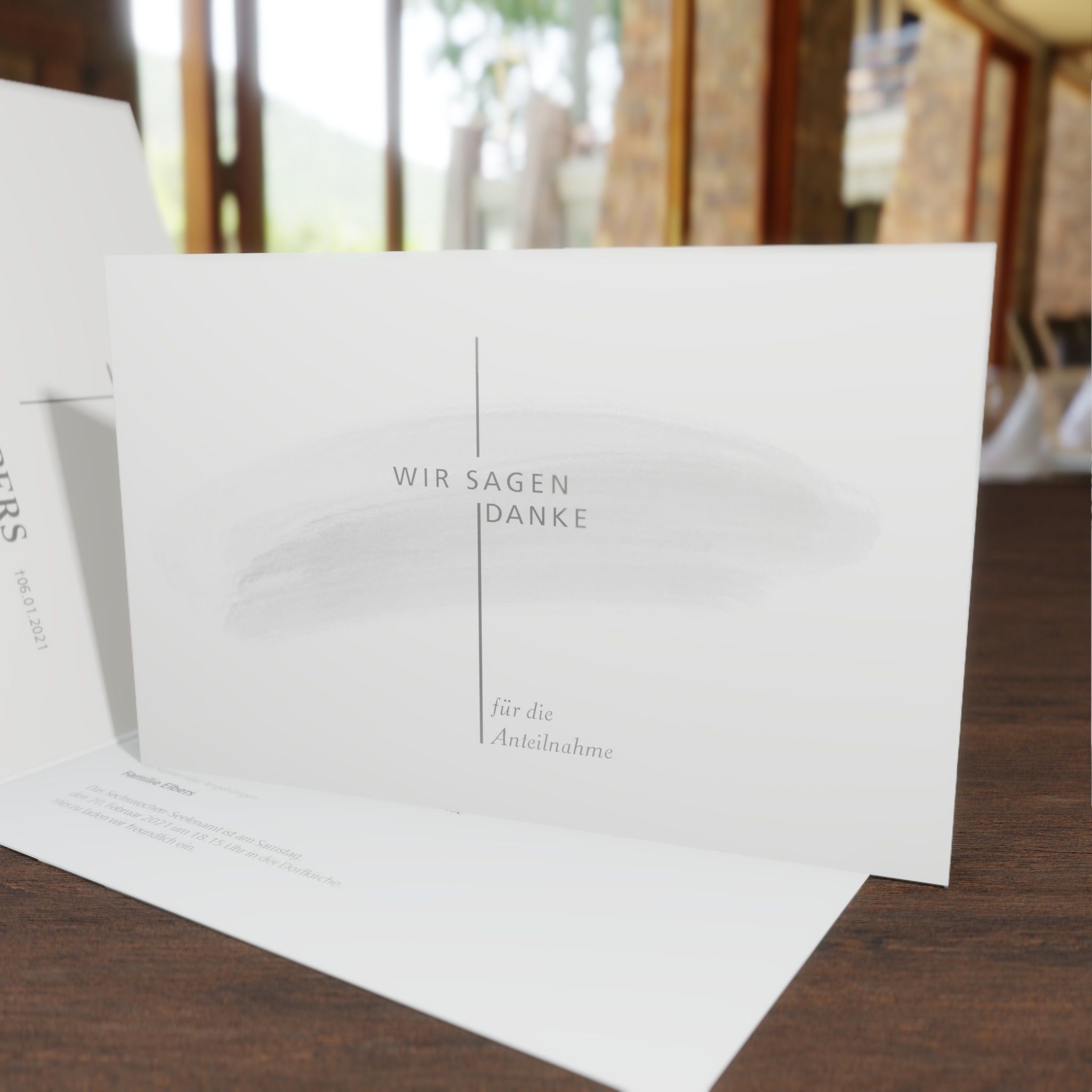 Moderne Trauer Danksagungskarten selbst gestalten