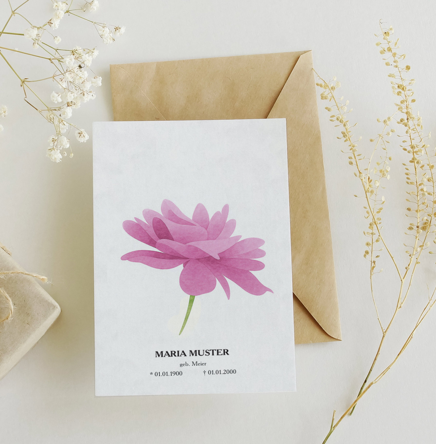 Bedeutung von Lebensfeierkarten Blume