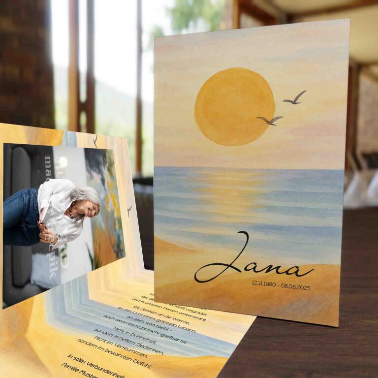 Lebensfeierkarte Strand