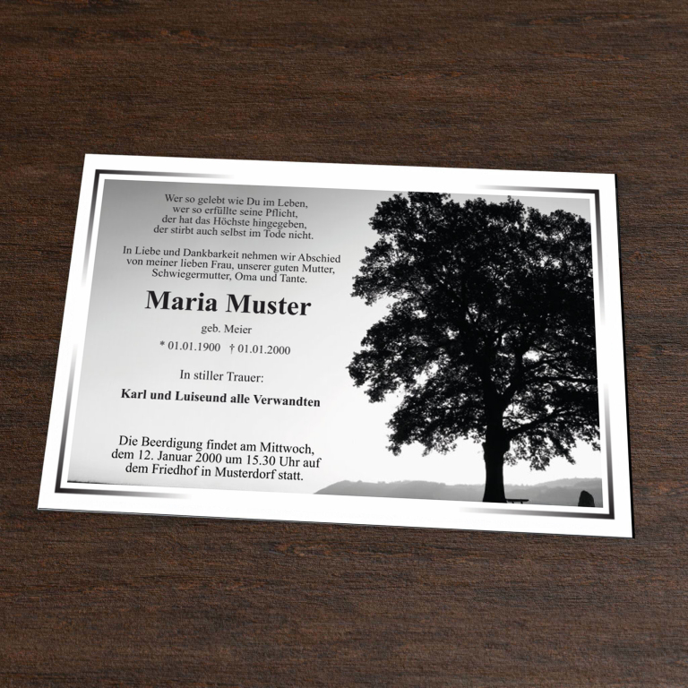 Trauerkarte Baum