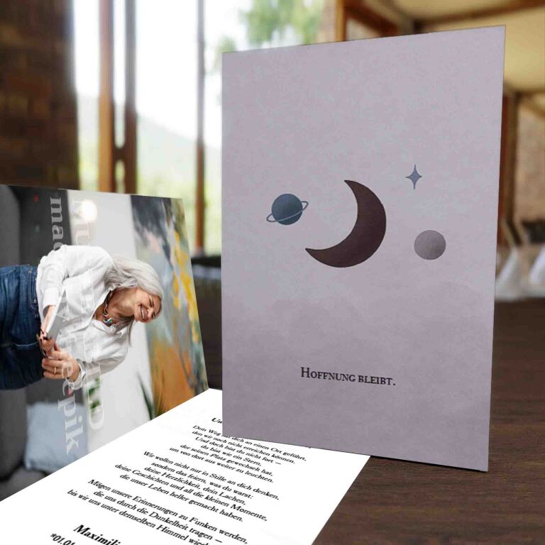 Trauerkarte Kosmos
